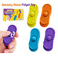 Sensory Fidget Toys Stones for Kids Silicone Stress Relief Toys Sensory Boards 4 Pack