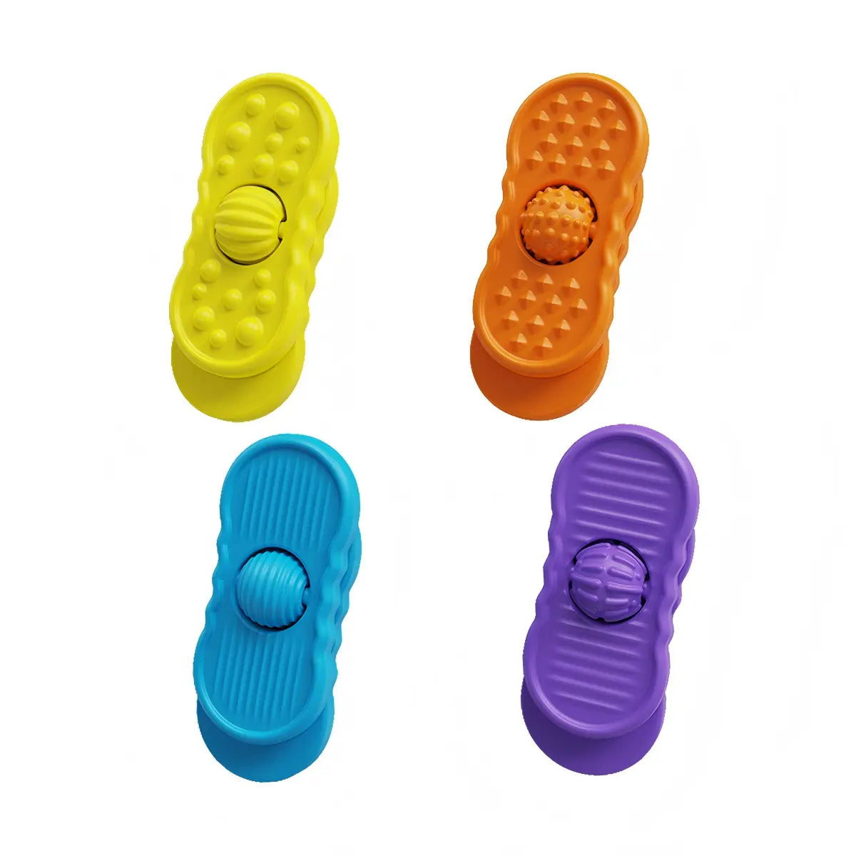 Sensory Fidget Toys Stones for Kids Silicone Stress Relief Toys Sensory Boards 4 Pack